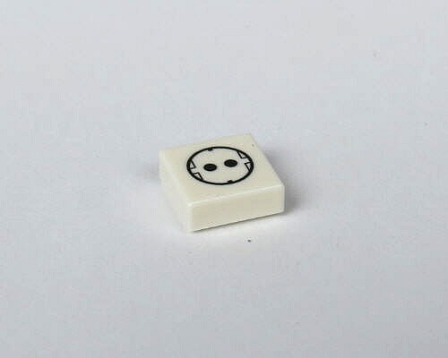 Bild von 1 x 1 - Fliese White - Steckdose