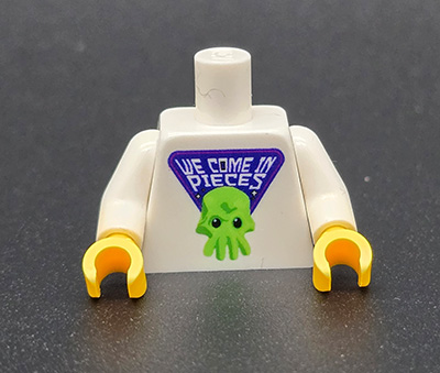 Bild von Torso weiß - We come in Peace