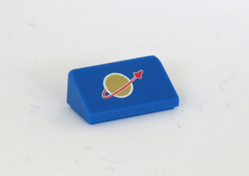 Bild von Space Logo - 1x2 Slope blue