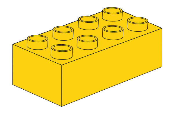 Bild von Lernbaustein 2 x 4 Gelb