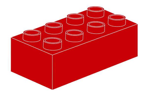 Bild von Lernbaustein 2 x 4 Rot
